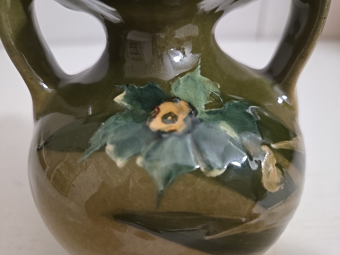 Roseville Rozane Ware Art Pottery Green Vase