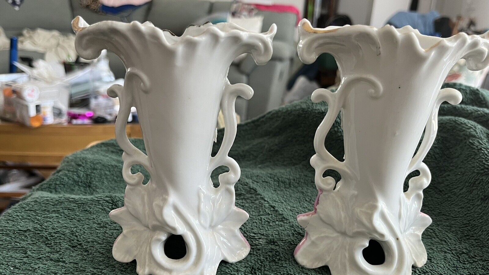 Early 1900s Vintage Pair of Vases