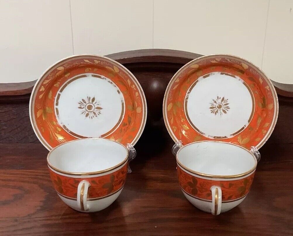 Antique c1800 New Hall Porcelain Teacup Set