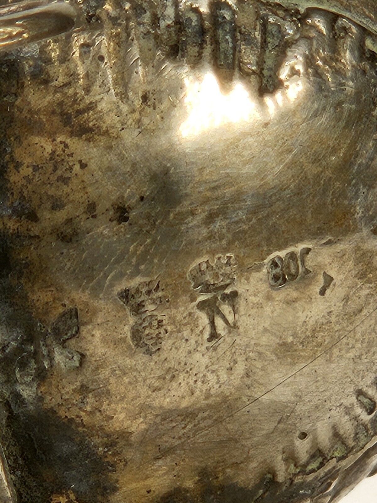 Early 1800s German Silver Master Salt with Hallmarks
