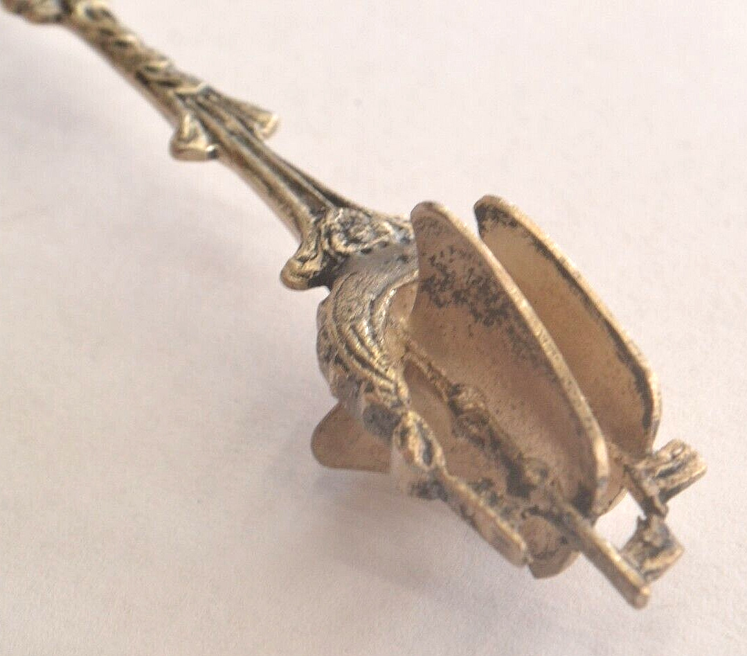 Antique 1900s 830 Silver Sailing Souvenir Spoon