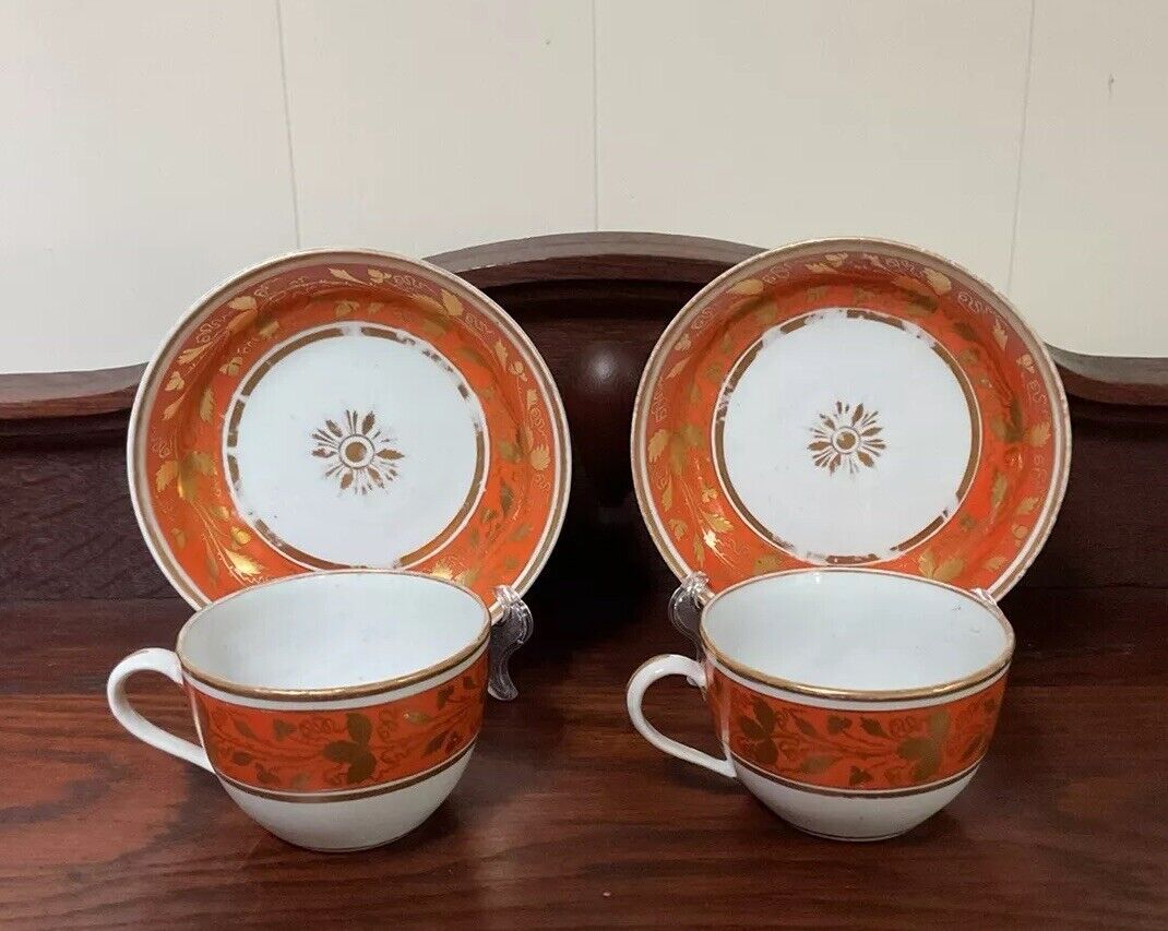 Antique c1800 New Hall Porcelain Teacup Set