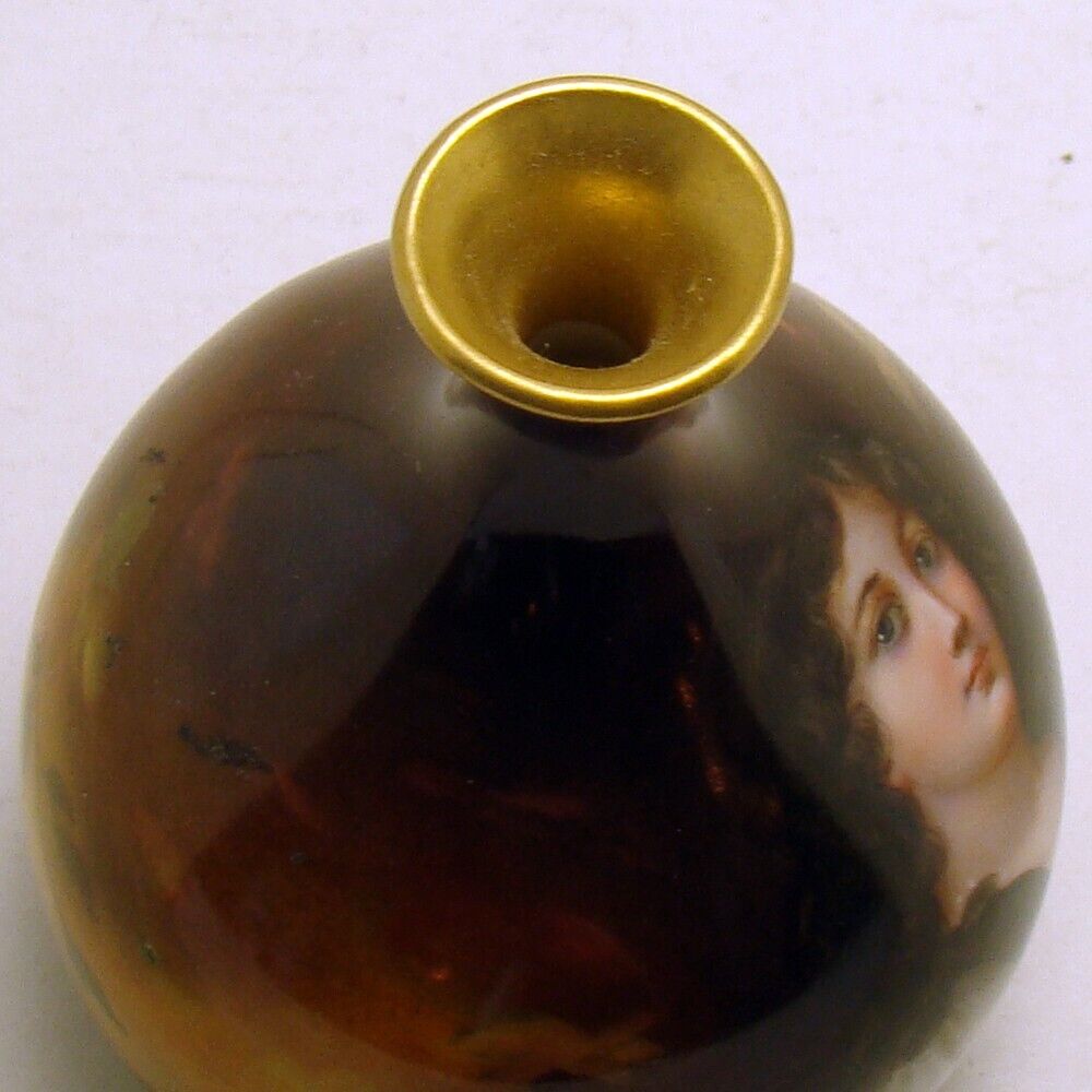 1900s Antique Porcelain Portrait Vase