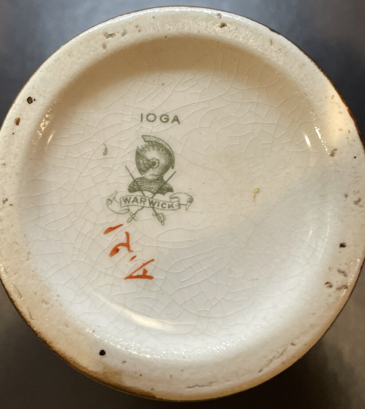 Antique 11.5" Warwick Ioga Floral Vase