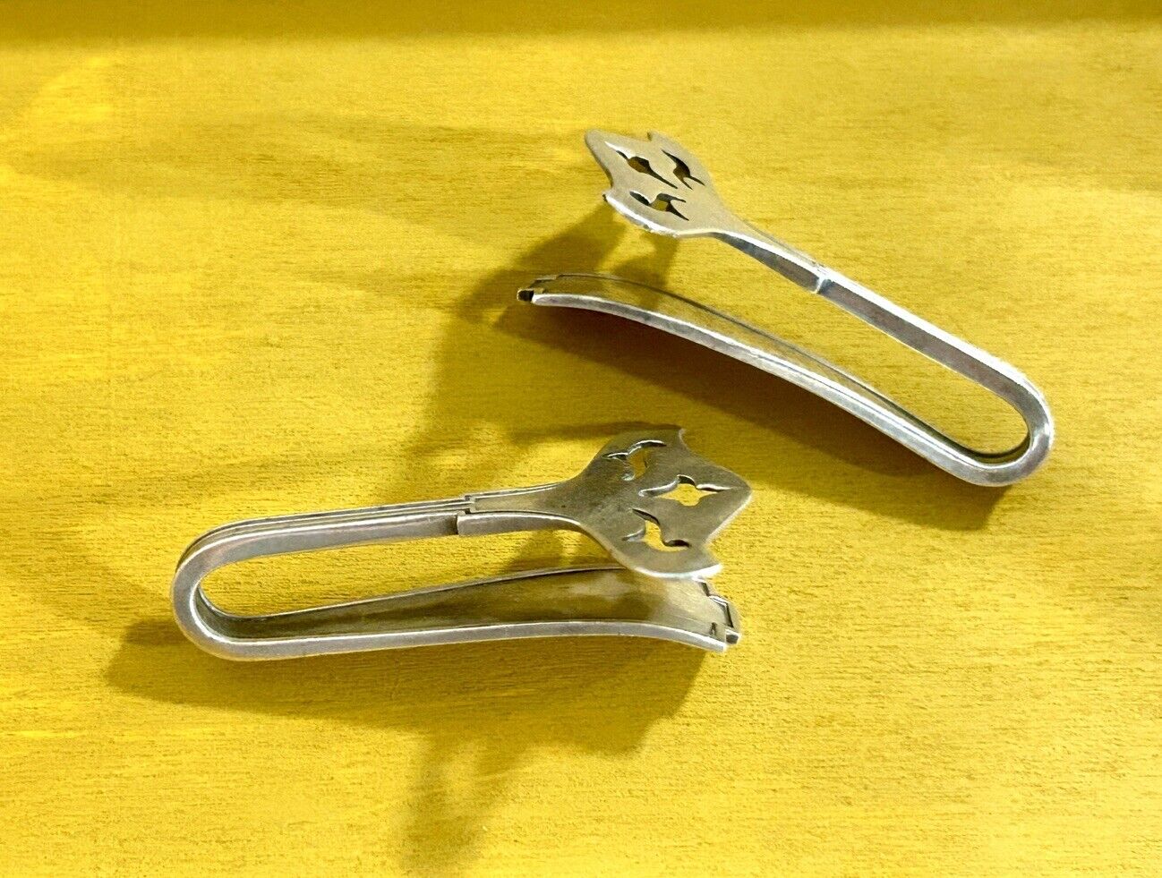 Gorham Sterling Silver Napkin Clip Pair, 1800s
