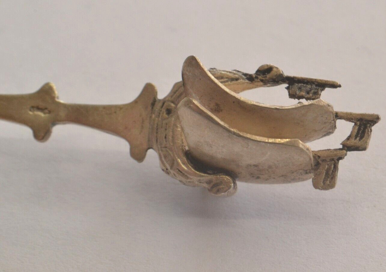 Antique 1900s 830 Silver Sailing Souvenir Spoon