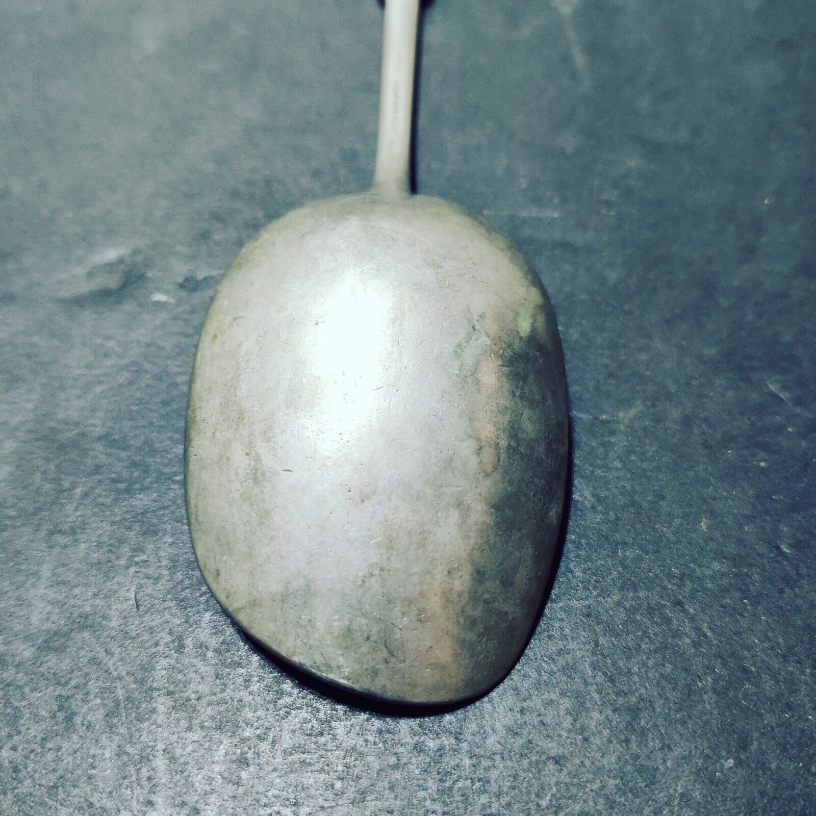 1800s Randall Hall & Co Floral Hammered Spoon