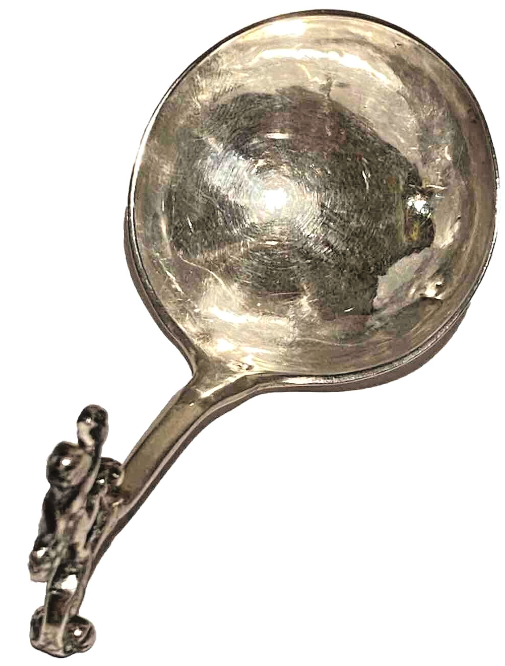 Dutch 1800s Signed 800 Silver Tea Caddy Spoon