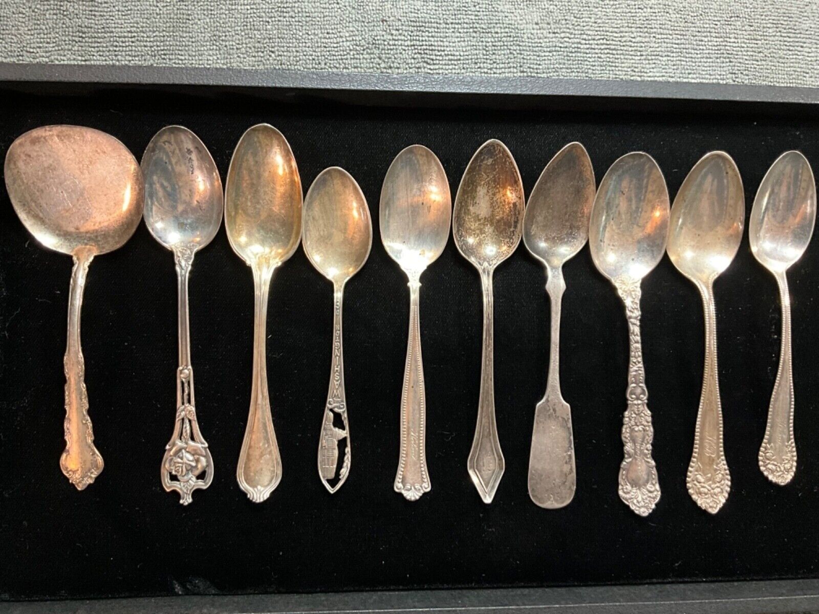 Set of 10 Vintage Silver Spoons - Early 1900s