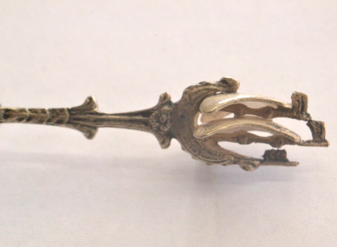 Antique 1900s 830 Silver Sailing Souvenir Spoon