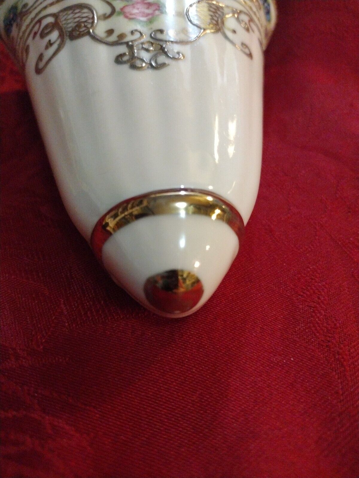 Early 1900s Nippon Wall Pocket Vase, Pink Flowers