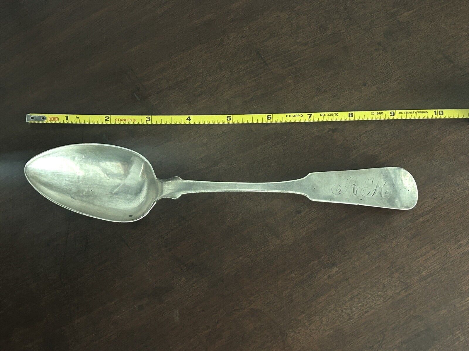 S. D. Smith 1800s Sterling Silver Serving Spoon