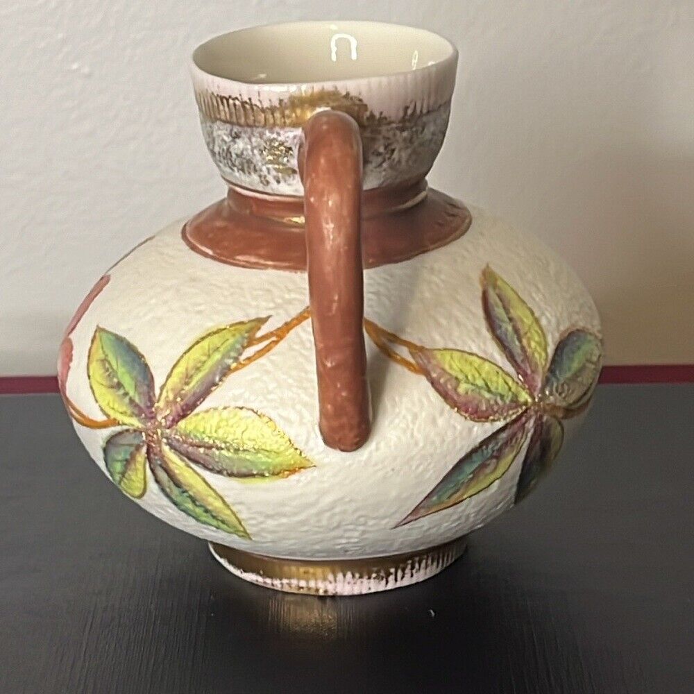 1900's Royal Rudolstadt Porcelain Moriage Texture Floral Vase
