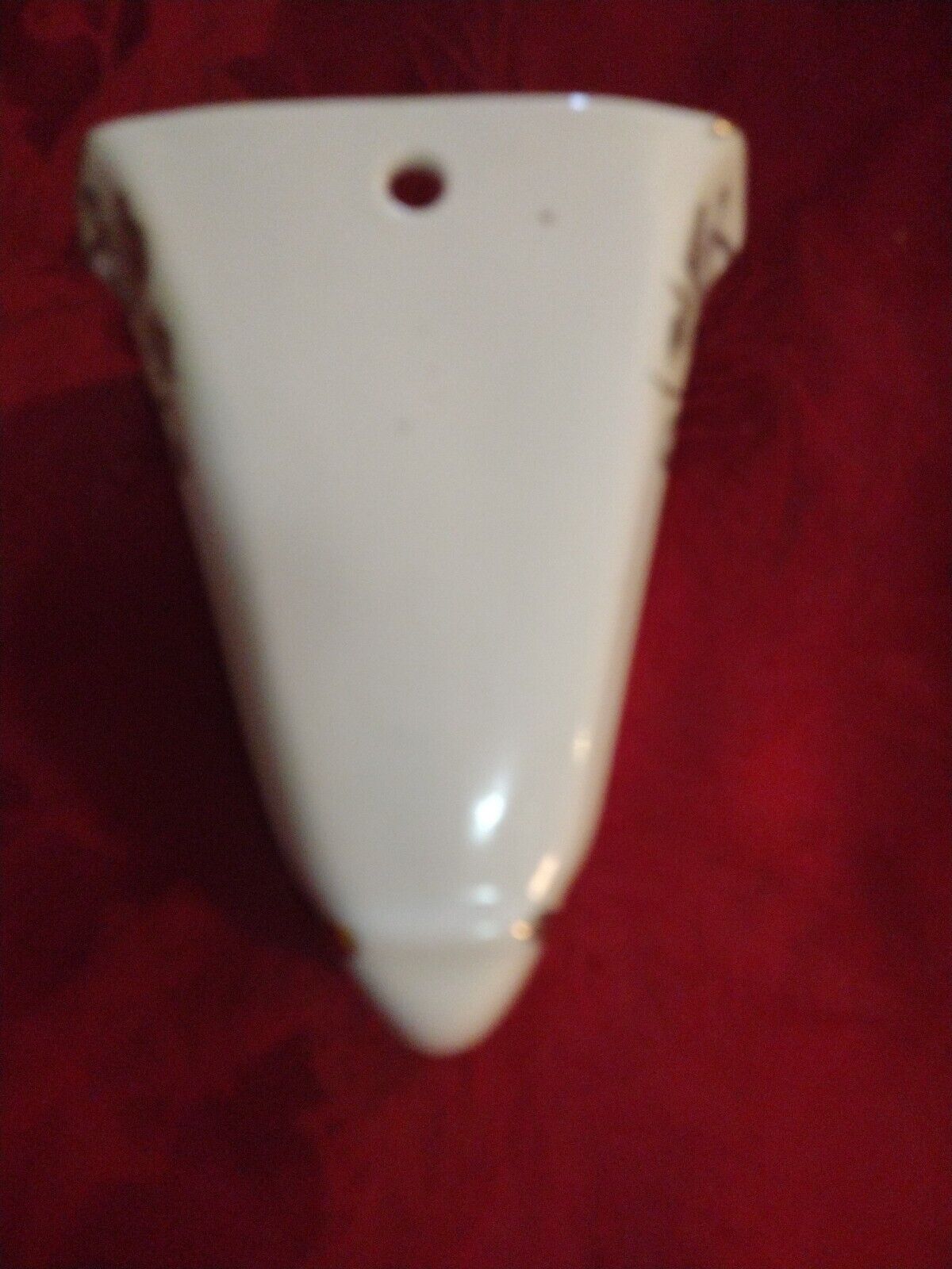 Early 1900s Nippon Wall Pocket Vase, Pink Flowers