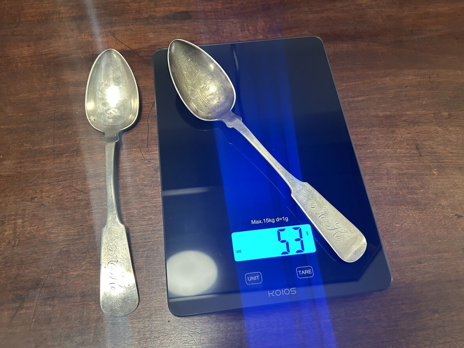 S. D. Smith 1800s Sterling Silver Serving Spoon