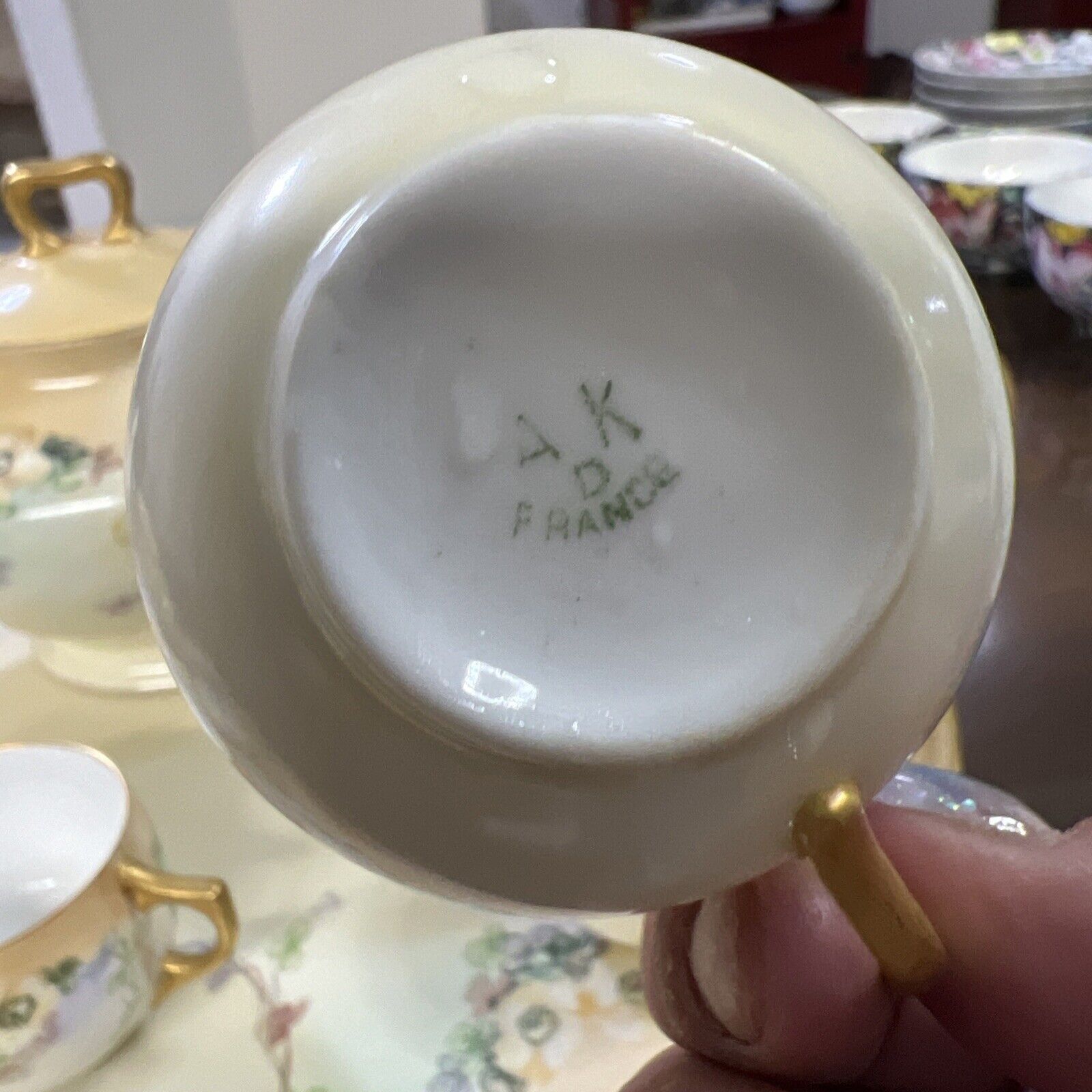 Antique 1800s Limoges Saxony Tea Set
