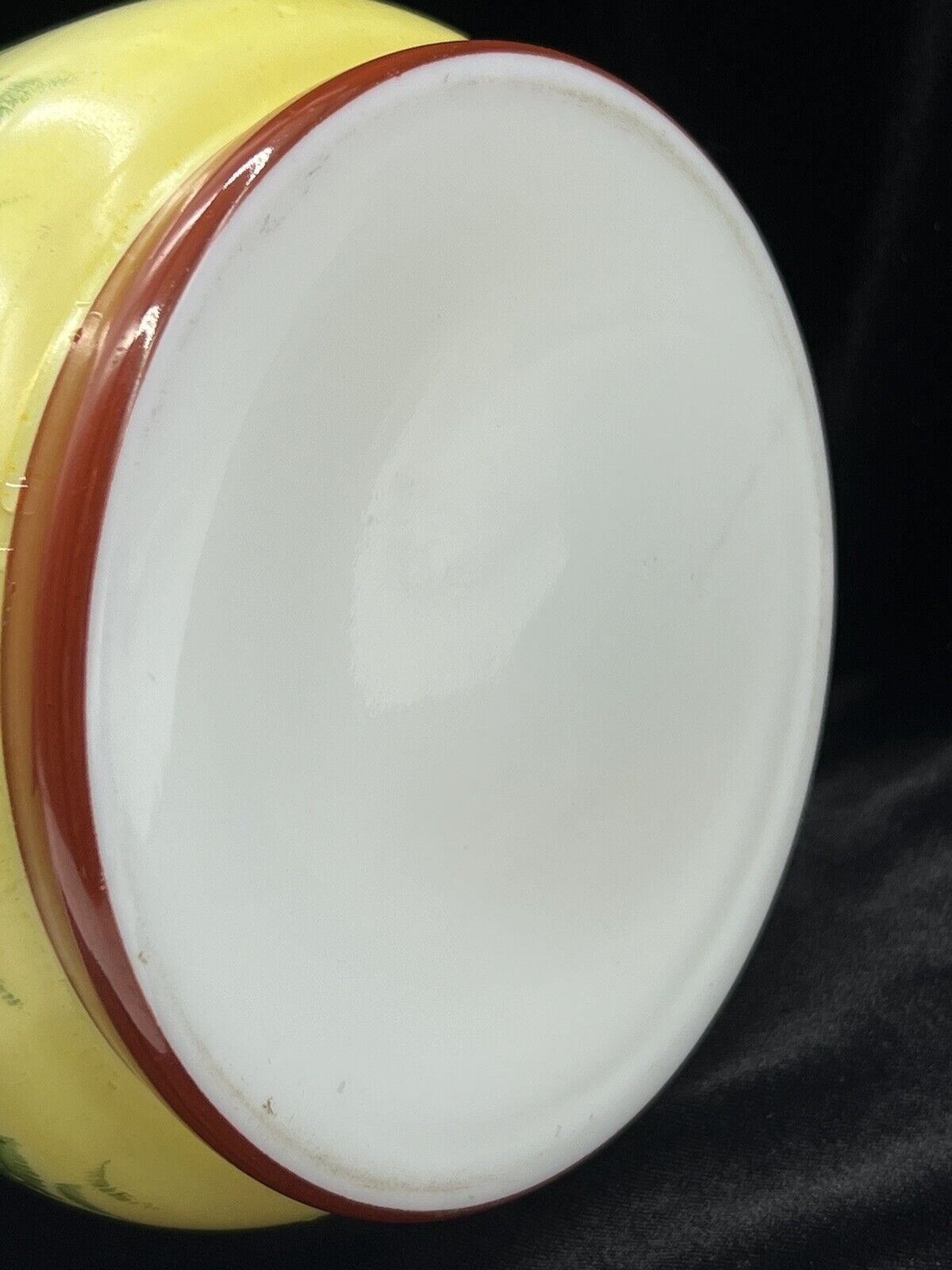 Bristol Glass Handpainted Transferware Vase - 1900s