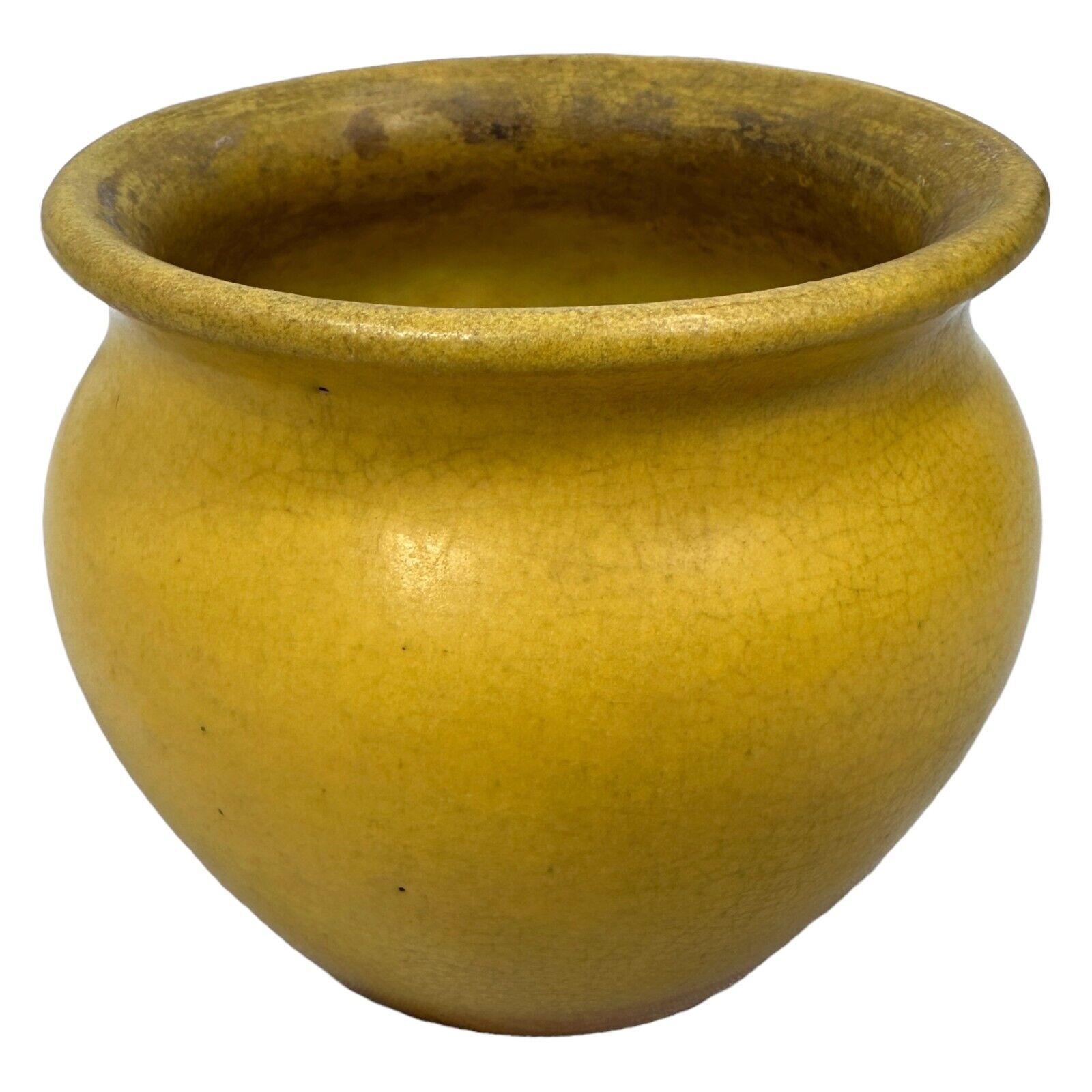 Antique 1900s Pfaltzgraff Matte Yellow Vase