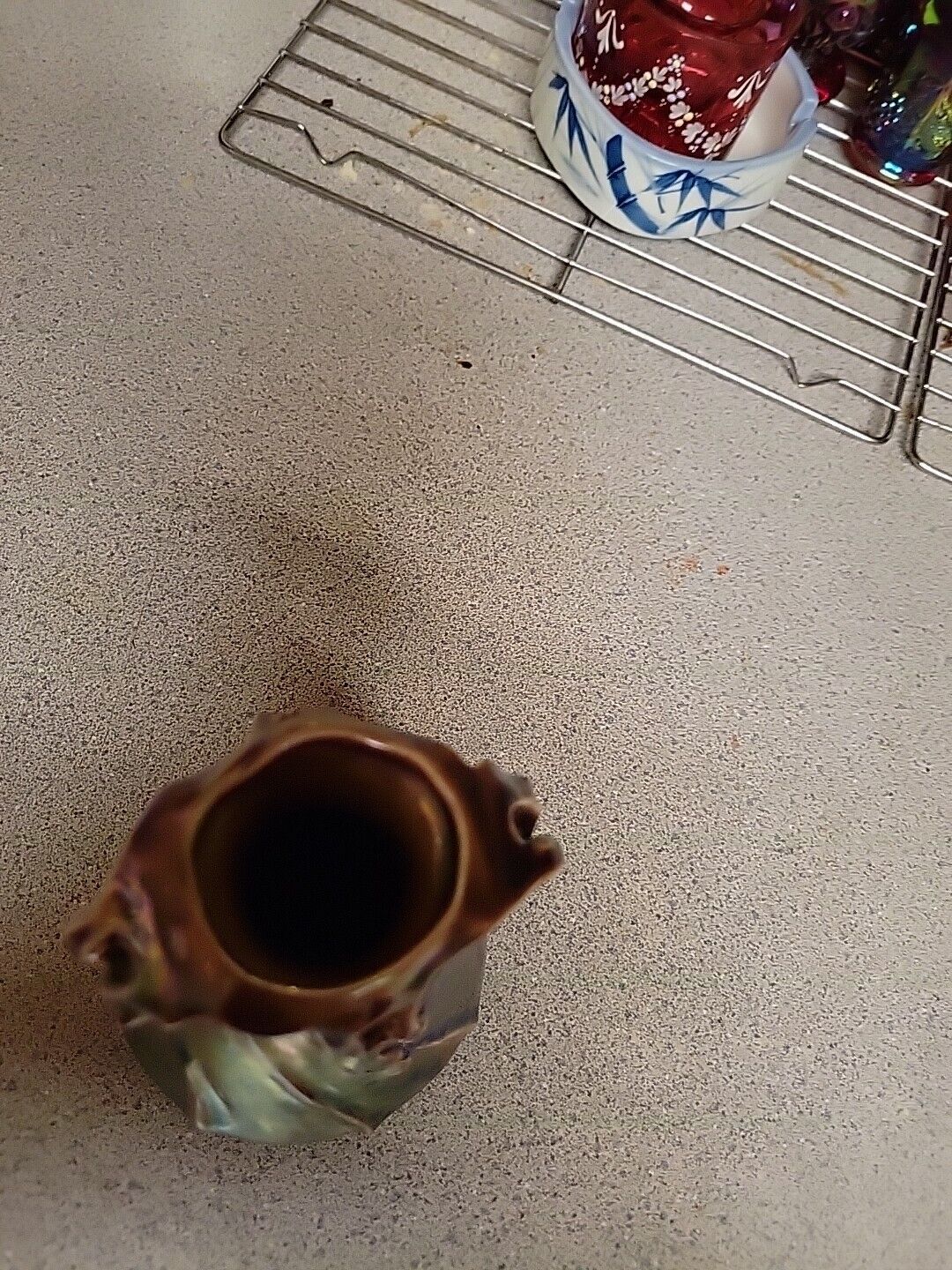 1900s Heloisine Austrian Iridescent Pottery Vase