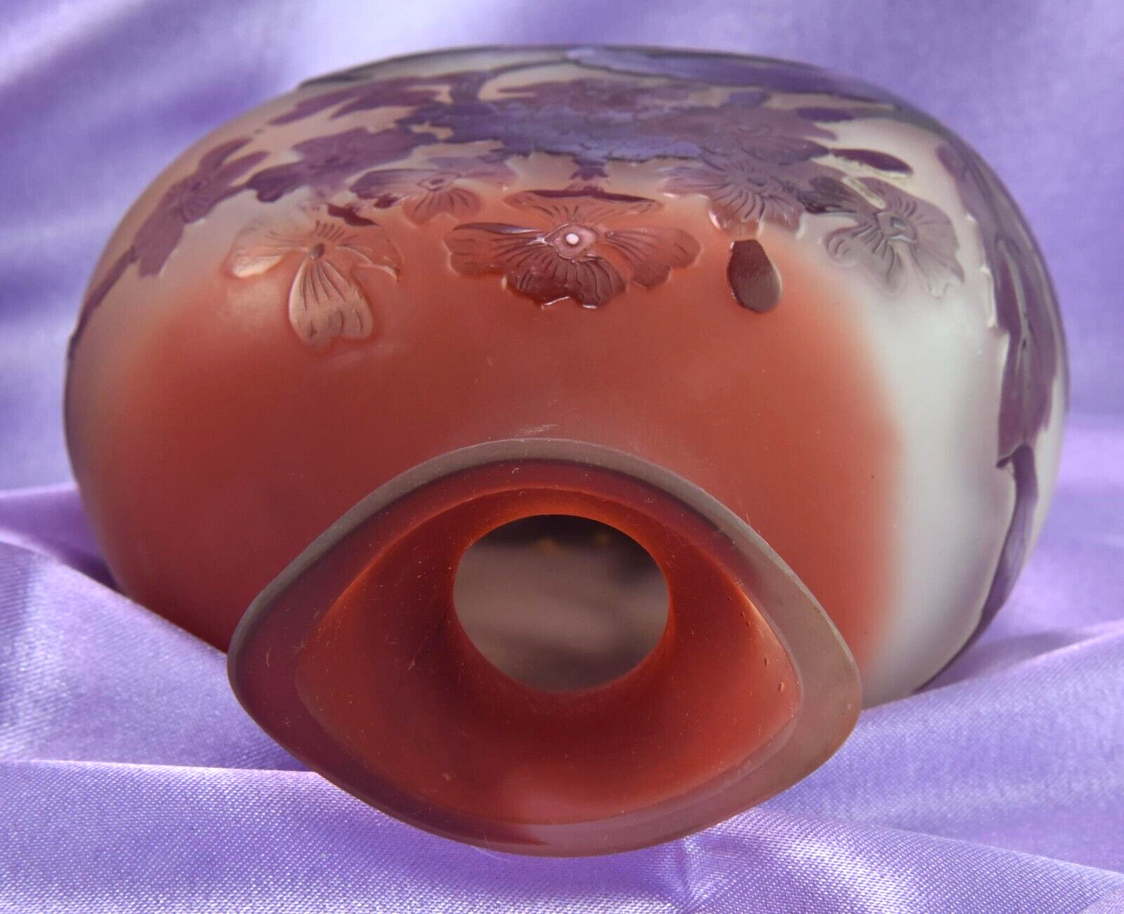 Emile Galle Art Nouveau Plum Vase, 1900