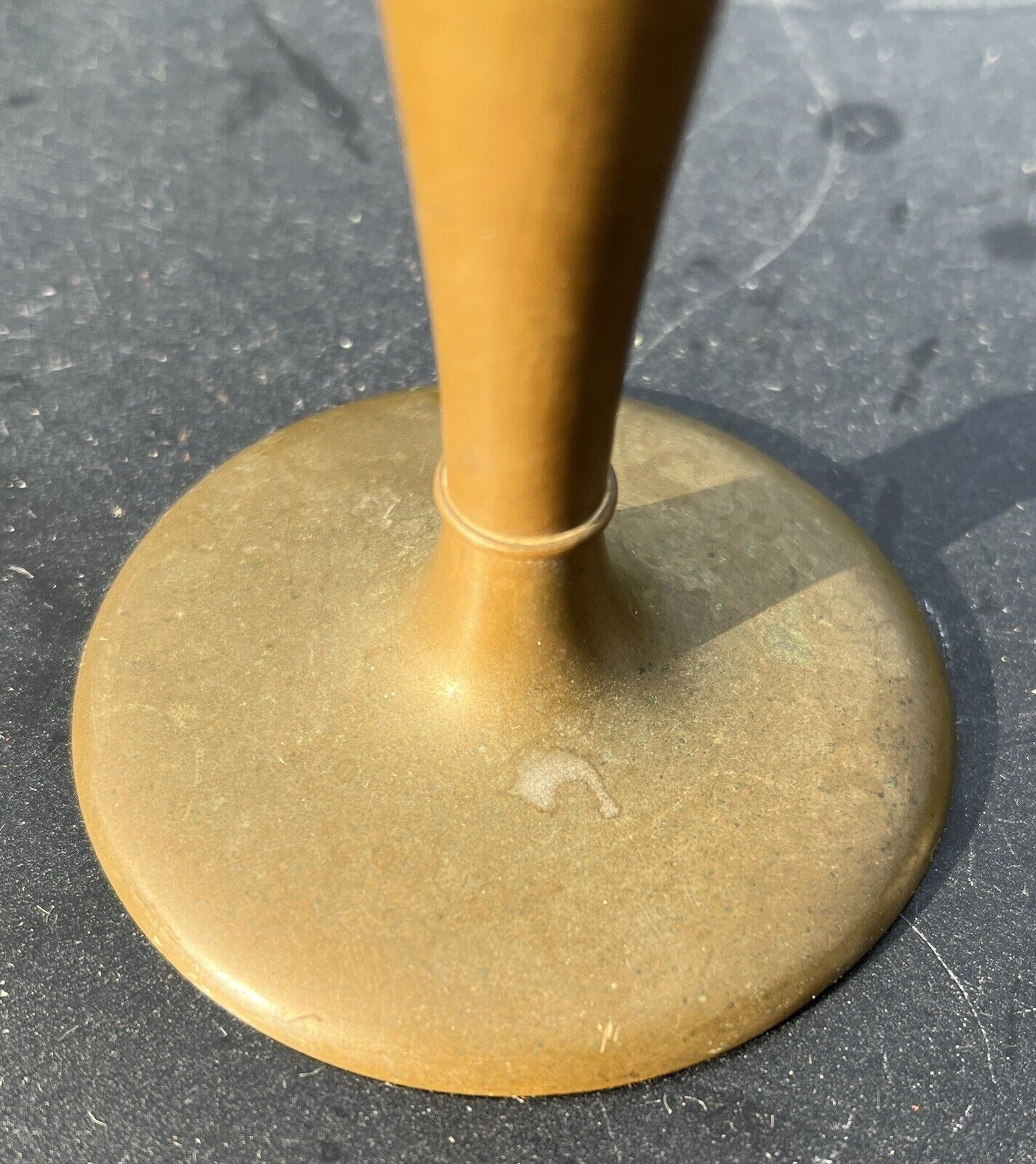 Art Nouveau Bronze Bud Vase with Cloves Mark
