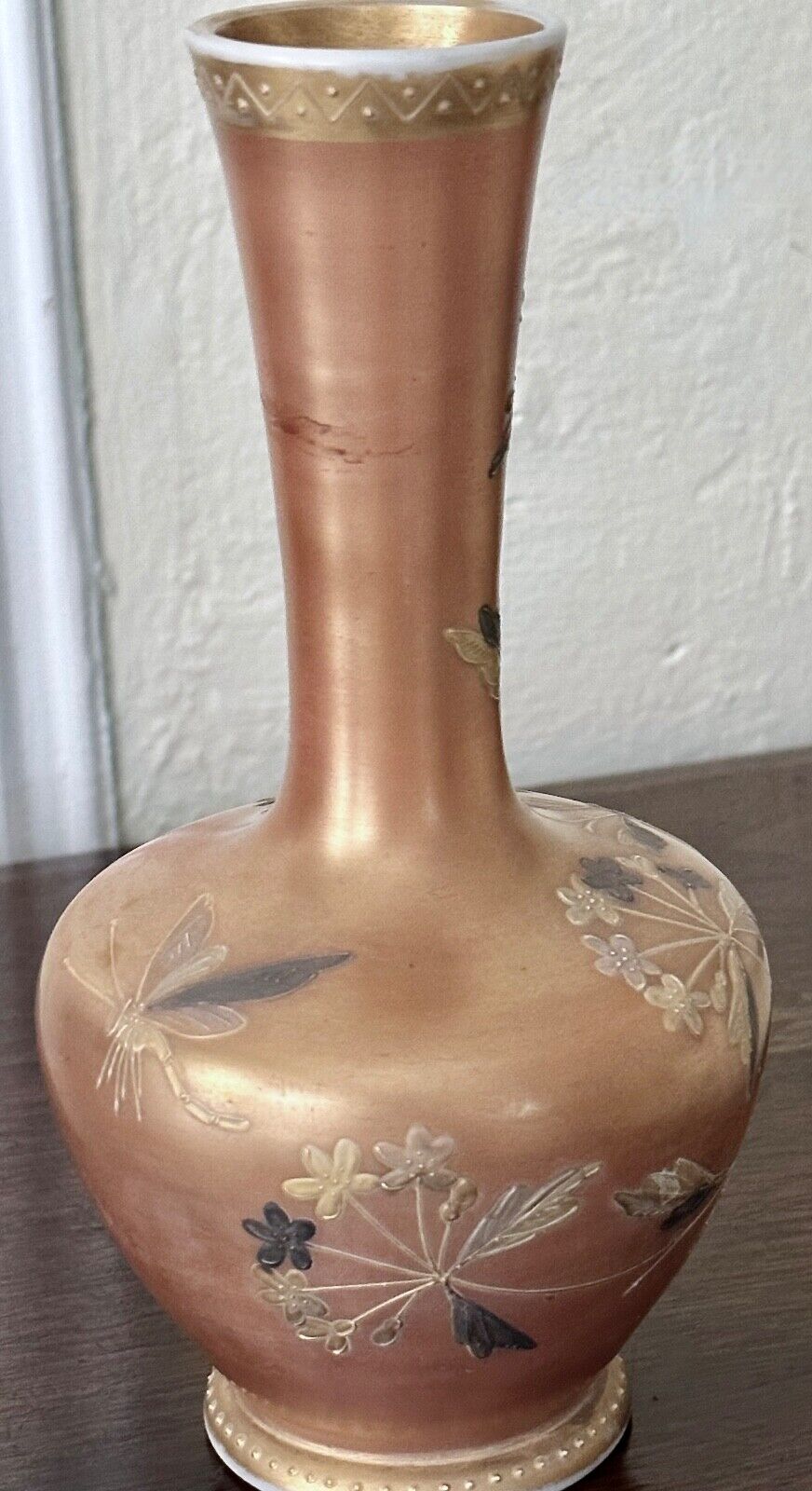 Signed Harrach Bohemian Art Nouveau Glass Vase