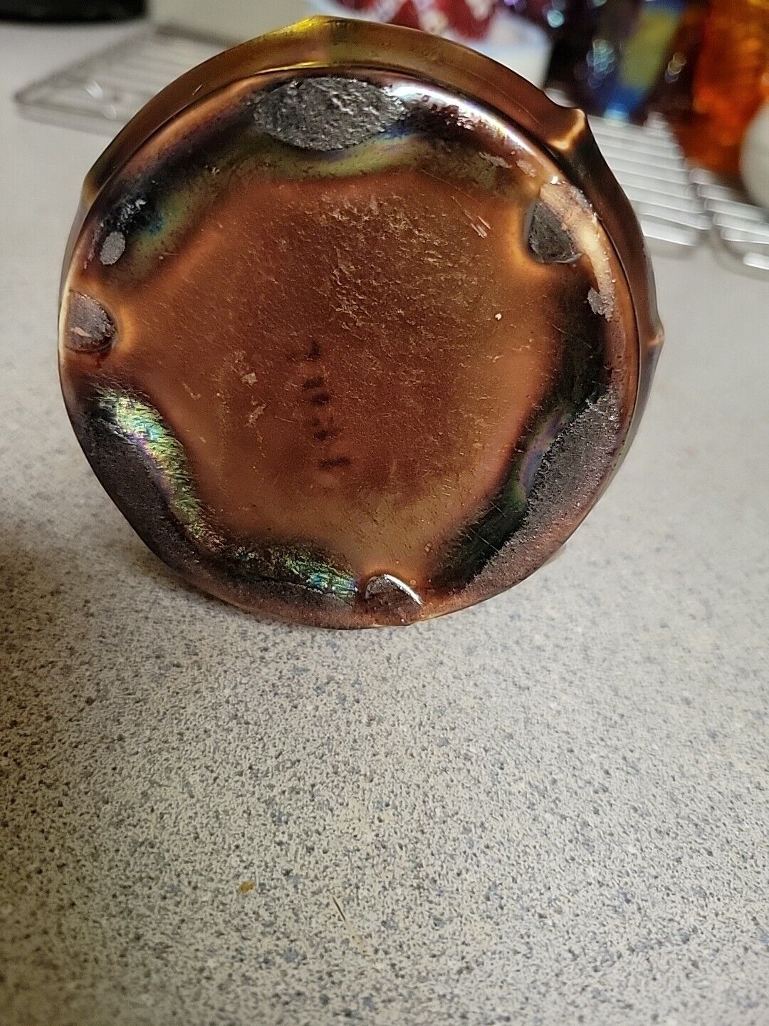 1900s Heloisine Austrian Iridescent Pottery Vase