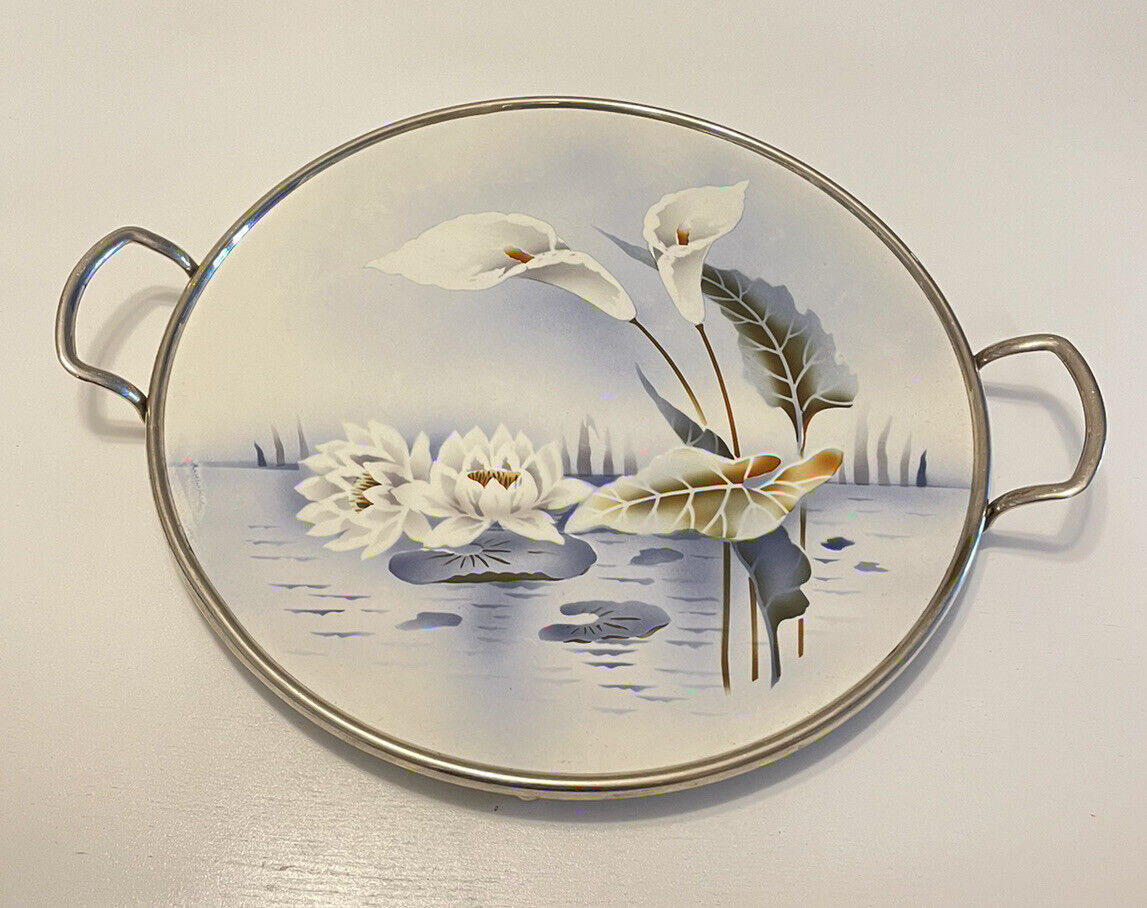 Rare Art Nouveau Porcelain Serving Tray from Germany