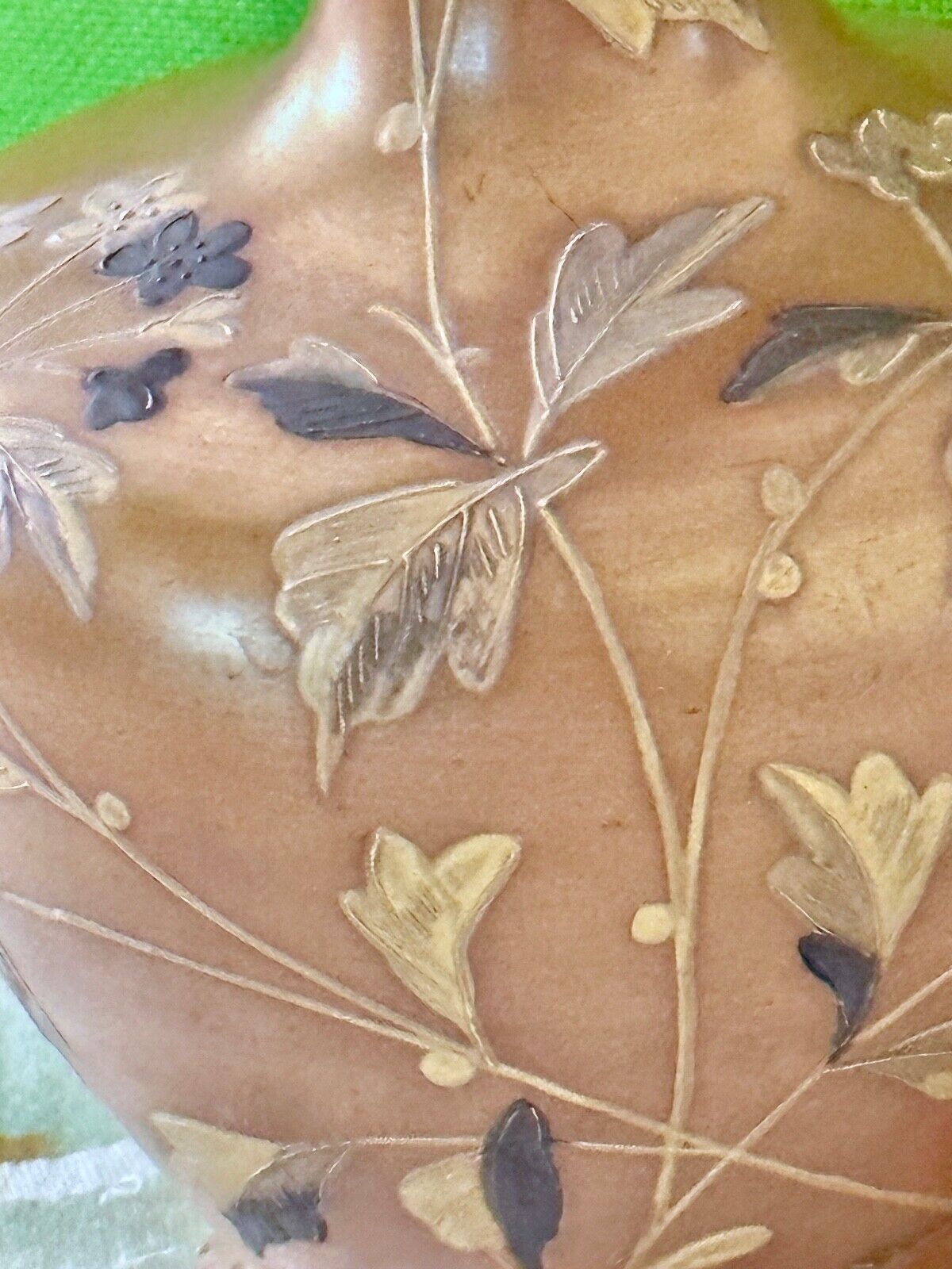 Signed Harrach Bohemian Art Nouveau Glass Vase