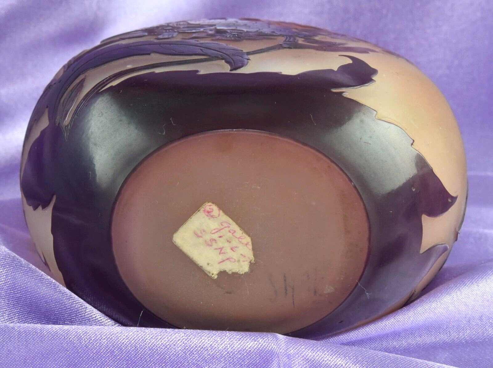 Emile Galle Art Nouveau Plum Vase, 1900