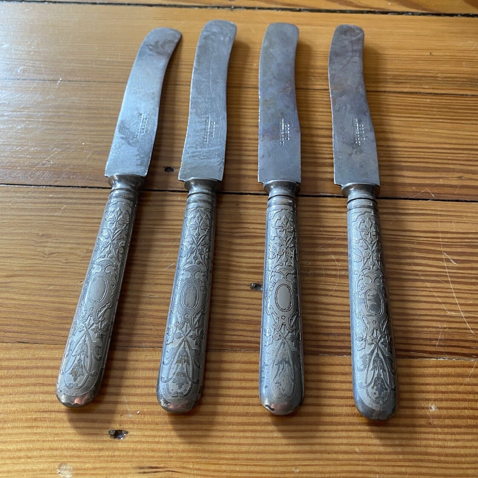 Antique Italian Silver Table Knives - c1800s