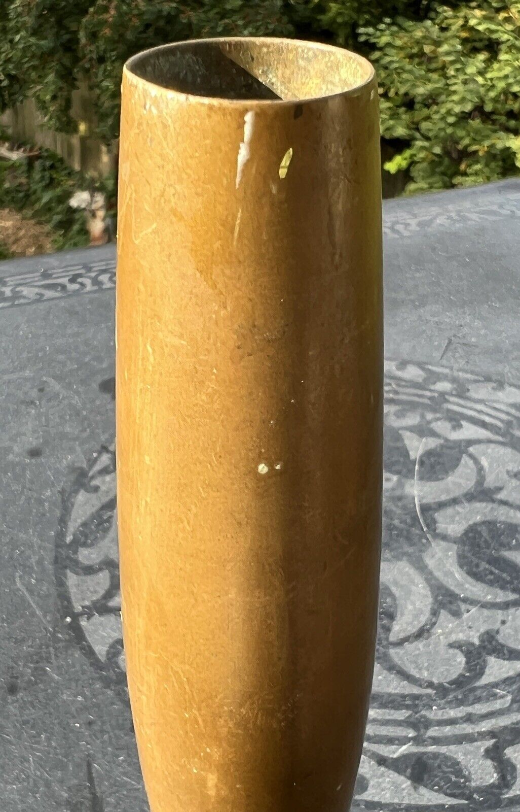 Art Nouveau Bronze Bud Vase with Cloves Mark