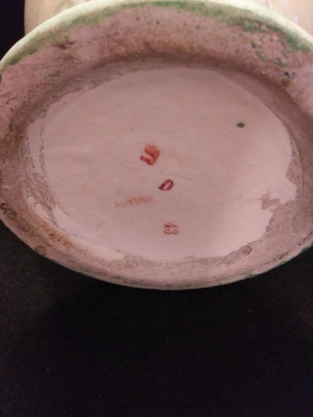 Austrian Grecian Vase, 10" Floral Design