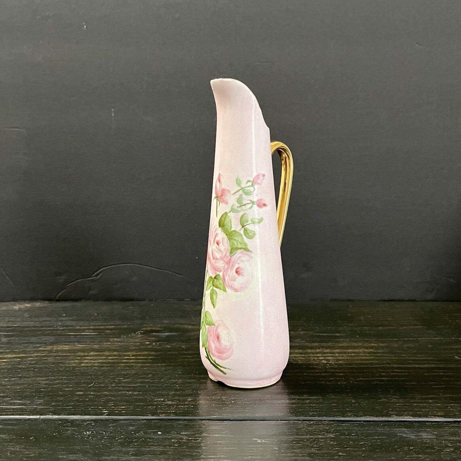 1900s-1930s C. Howard Handpainted Miniature Floral Vase