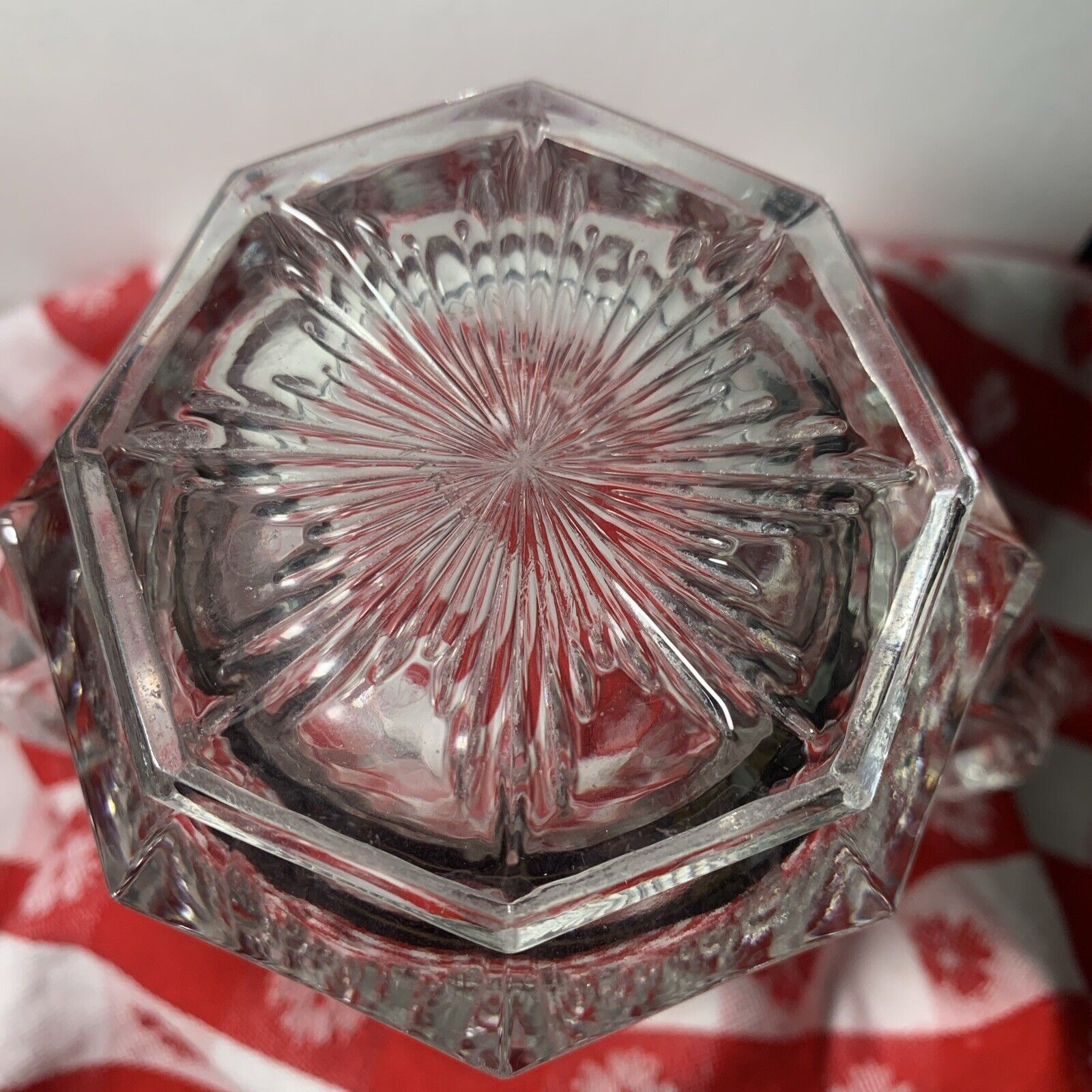 Scalloped Edge Antique Glass Trophy Handle Vase