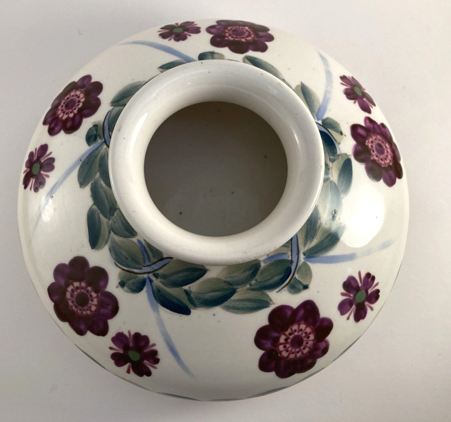 Antique Japanese Kinkozan Floral Pottery Vase