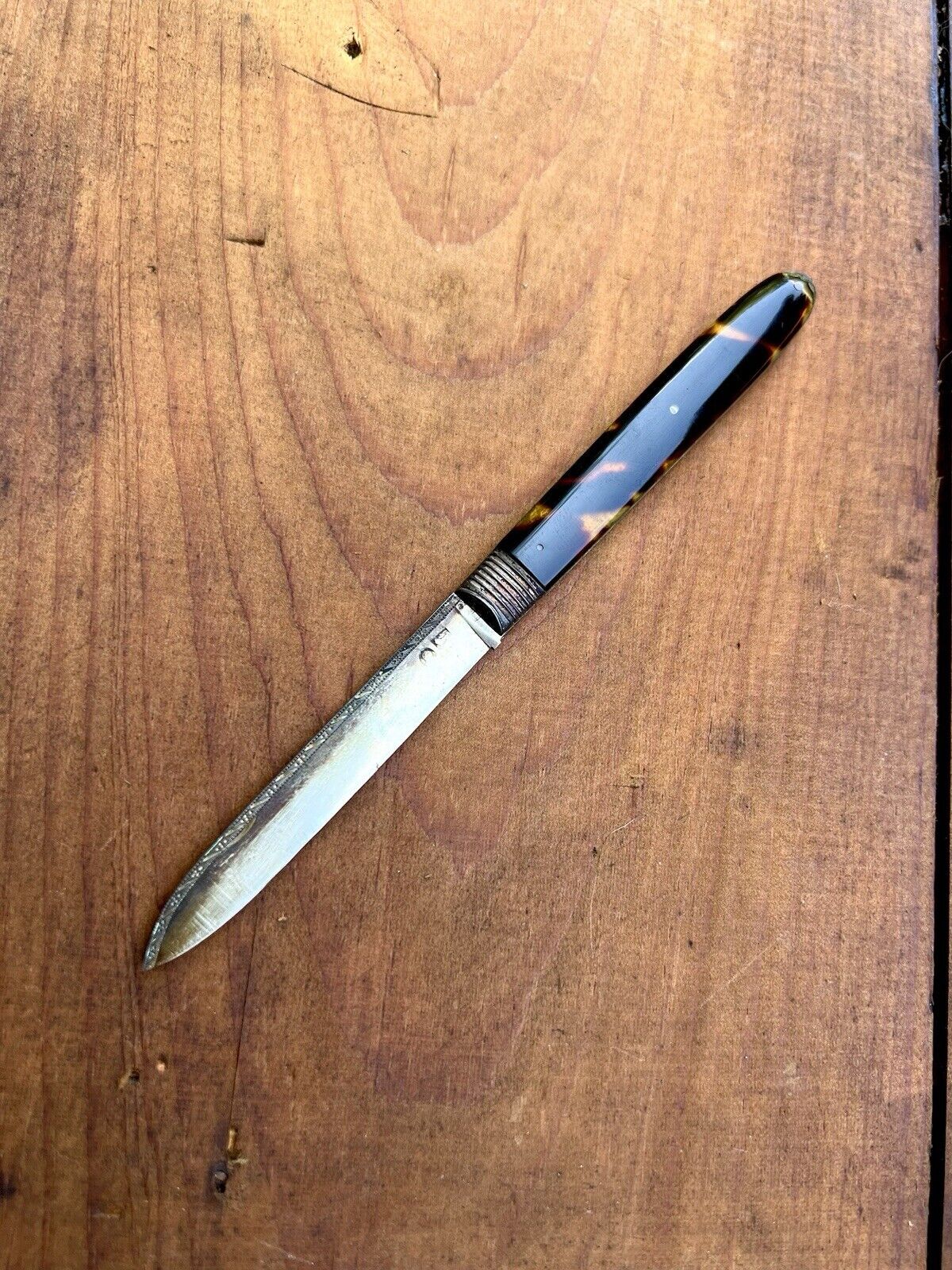 1700s Antique Faux Tortoise Shell Pocket Knife