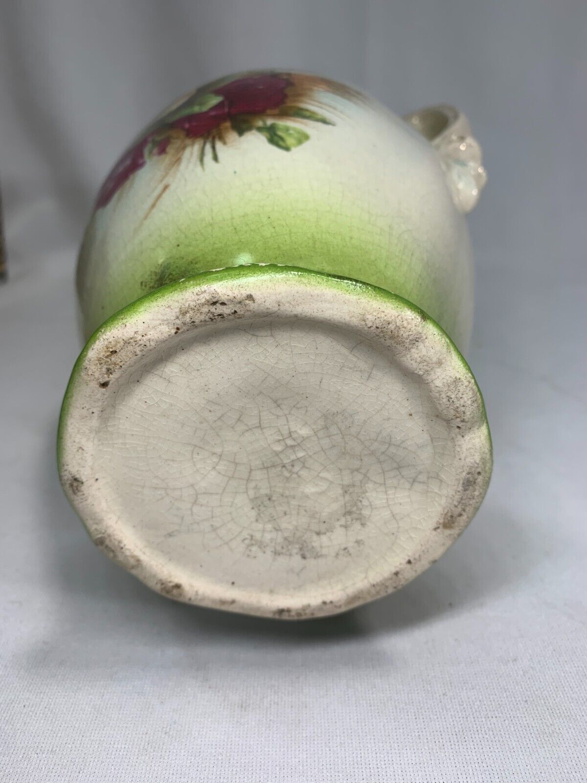 Antique Victorian Double Handle Flower Vase 10.25