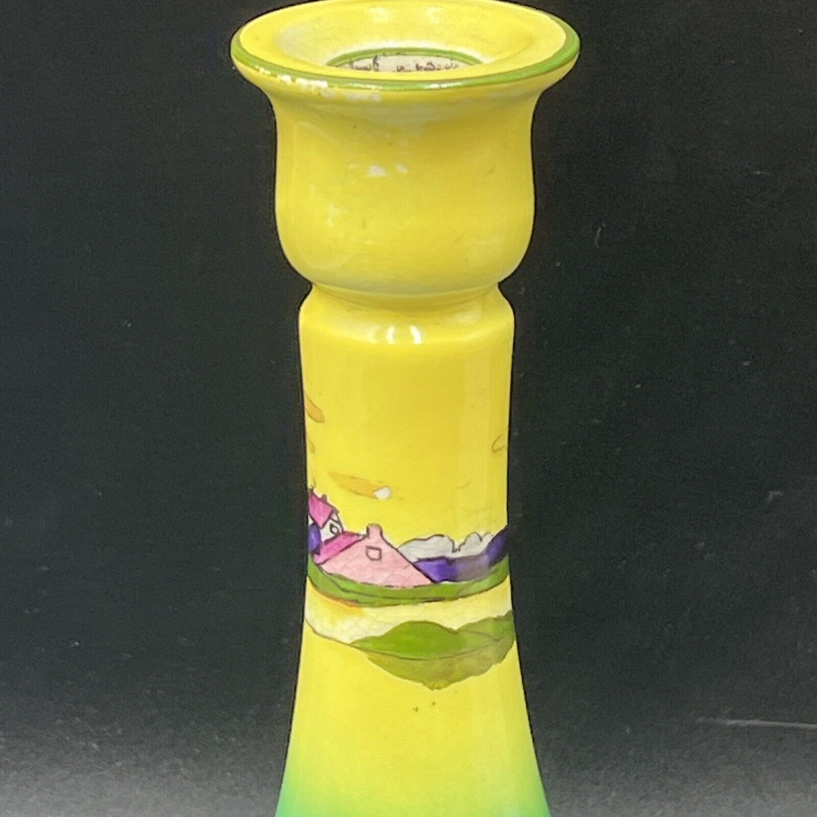 Antique Haynes Ware Holland Sunset Candlestick Holder