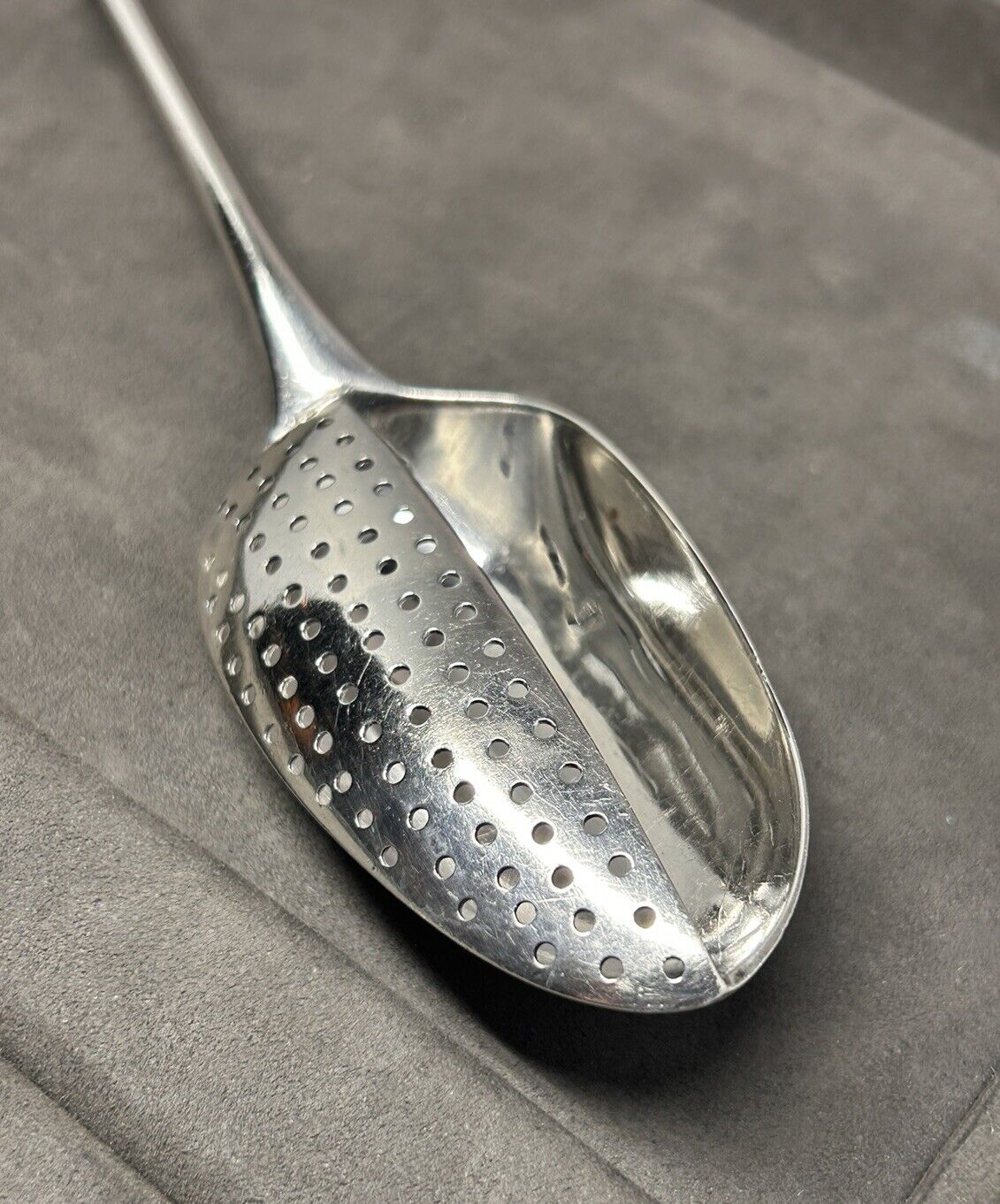 1700s English Sterling Silver Half Gravy Spoon