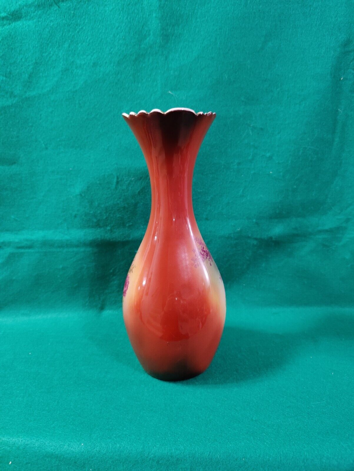 Usona Goodwin Wellesley 12" Floral Design Vase, Early 1900s