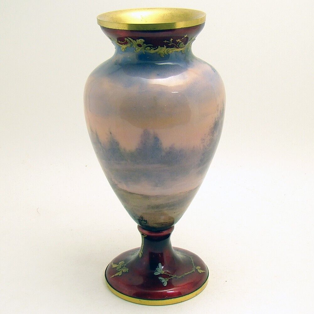 Antique French Enamel Vase - Early 1900s