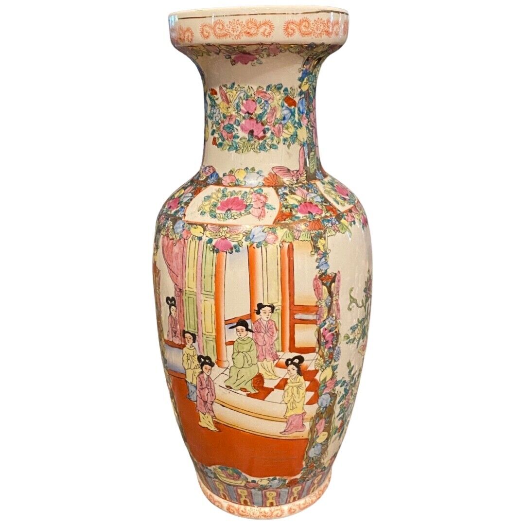 18" Famille-Rose Porcelain Vase, Circa 1900s - Stunning