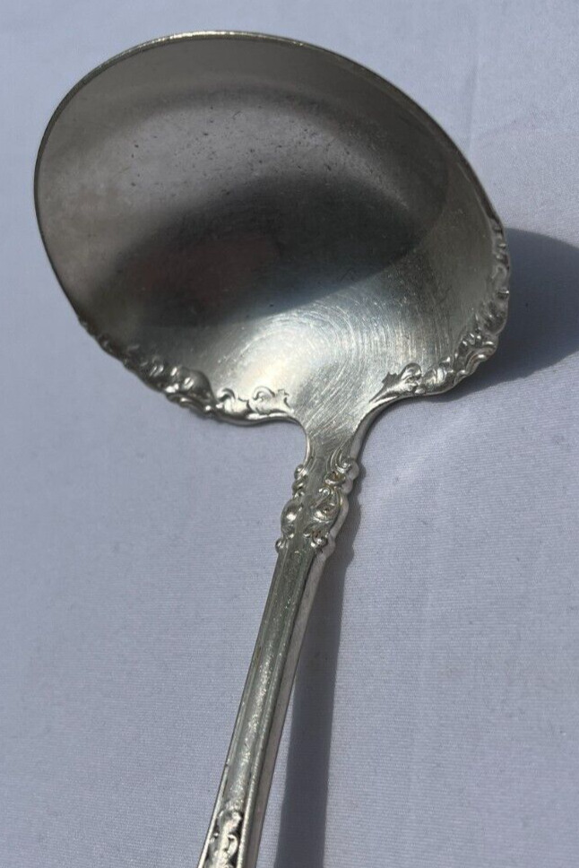 Ornate Antique Rogers & Bros Silver Plated Ladle