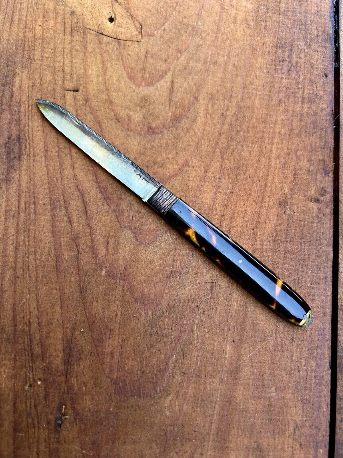 1700s Antique Faux Tortoise Shell Pocket Knife