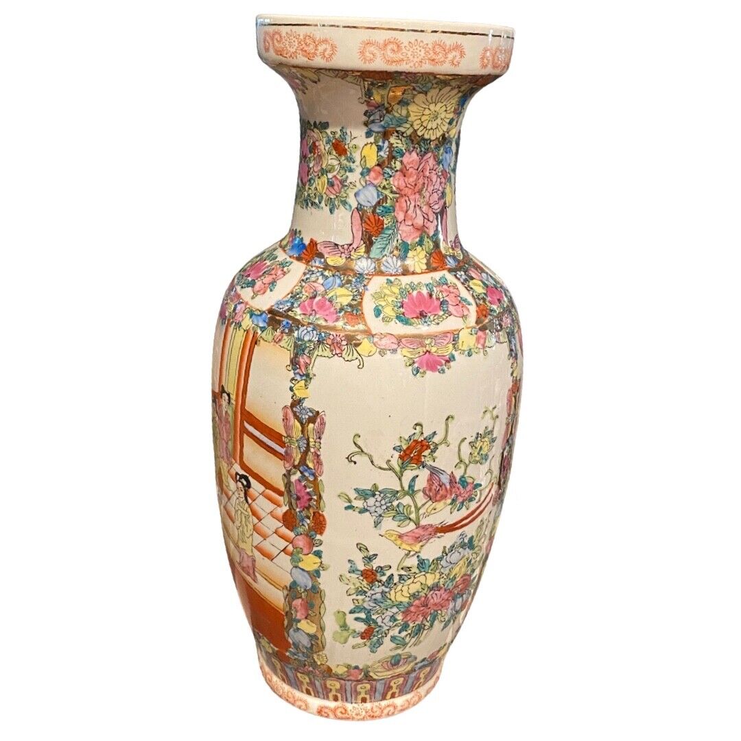 18" Famille-Rose Porcelain Vase, Circa 1900s - Stunning