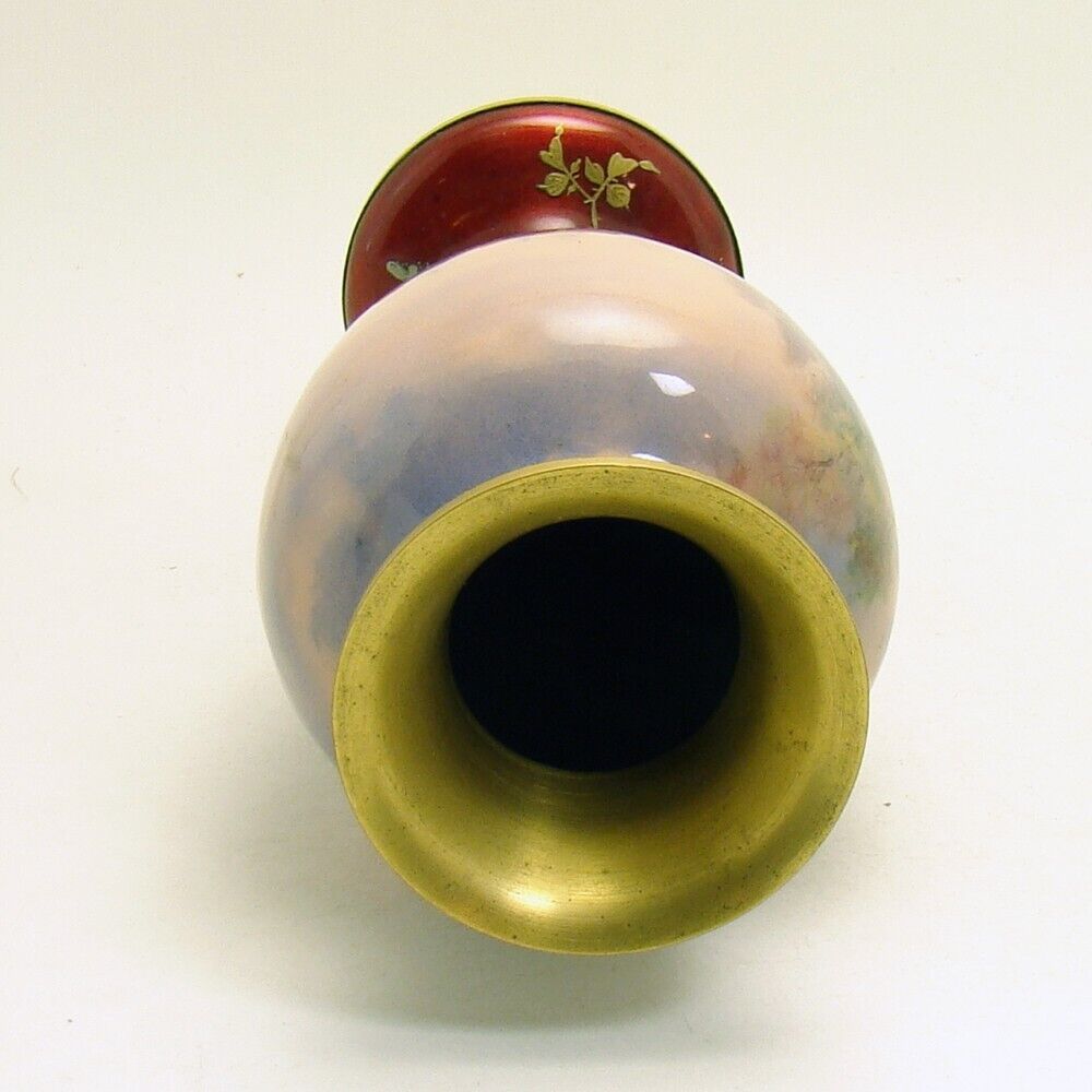 Antique French Enamel Vase - Early 1900s
