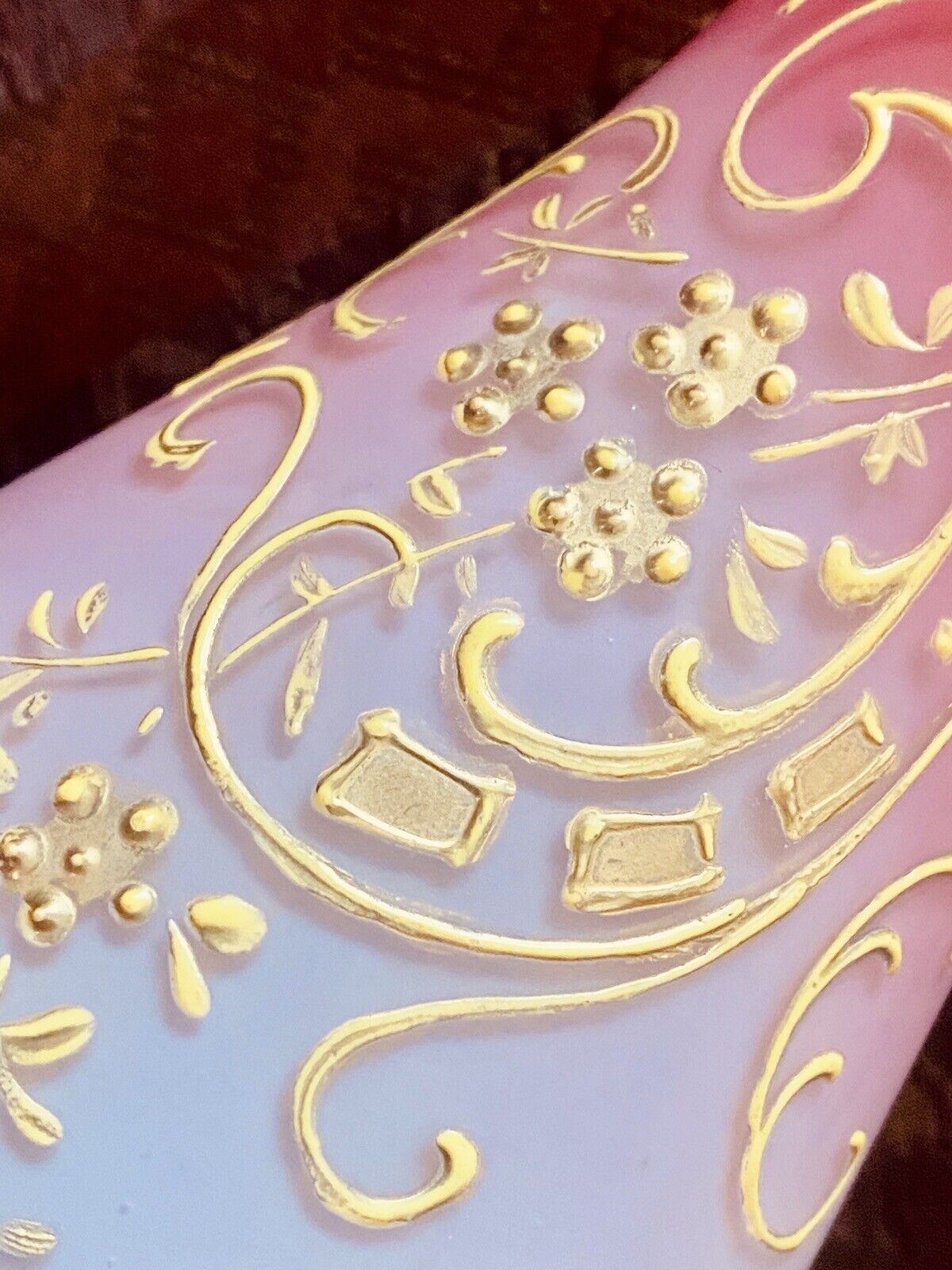 Luxury Bristol Vase with Gold Handpainting from 1900s