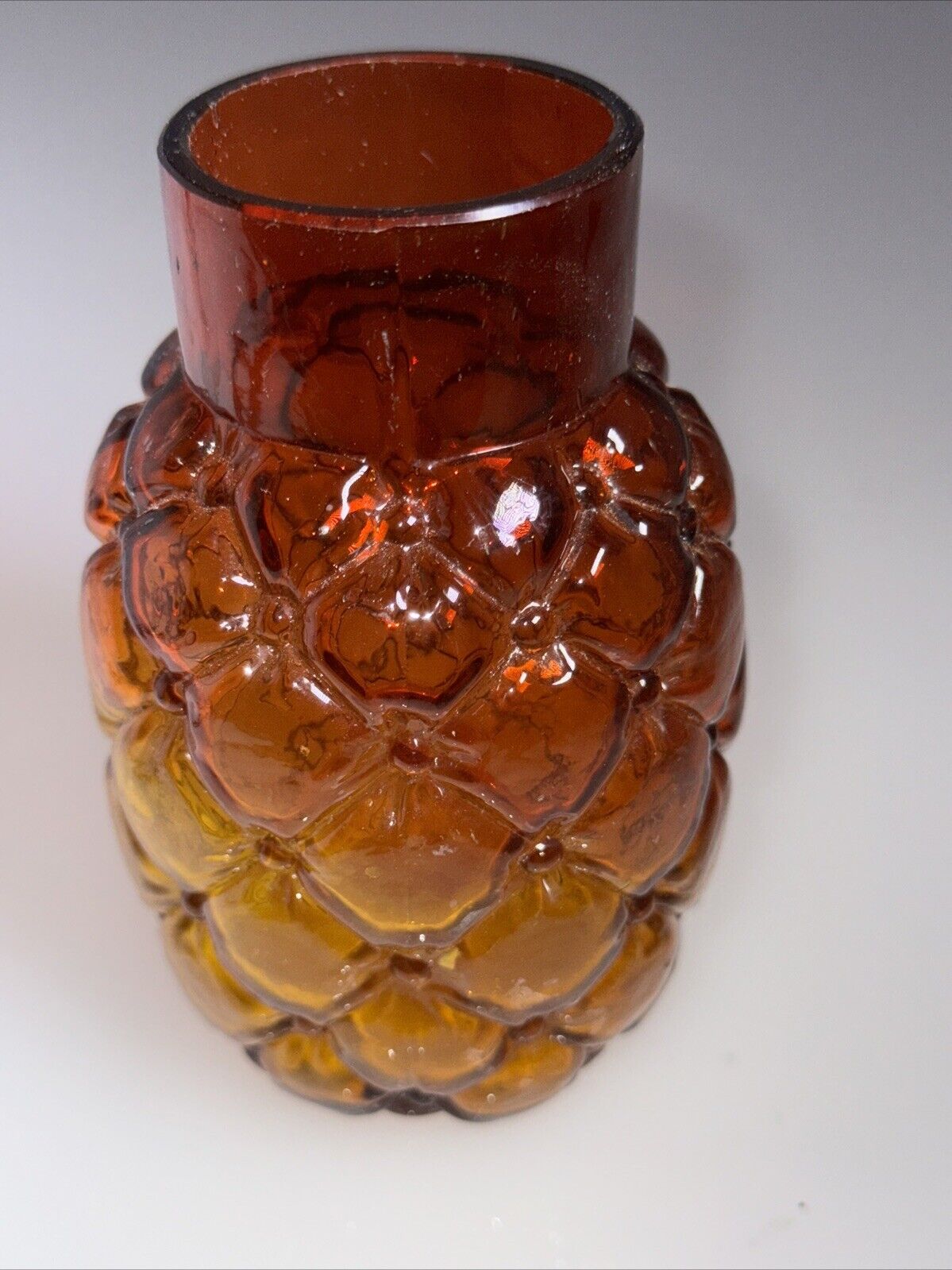 Antique Amberina Pineapple Vase from Early 1800's