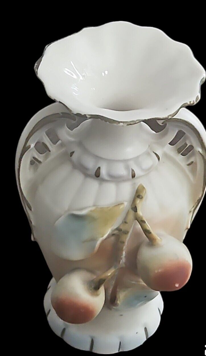 Art Nouveau Handpainted Gilded Amphora Vase, 1900s